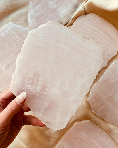 Mangano Calcite Slab Healing Crystal