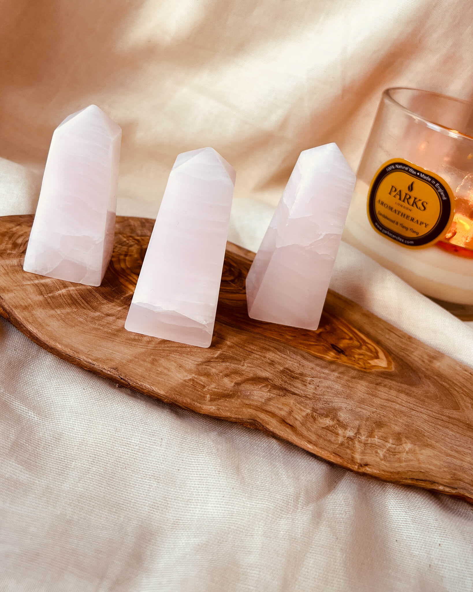 Mangano Calcite Tower Healing Crystal