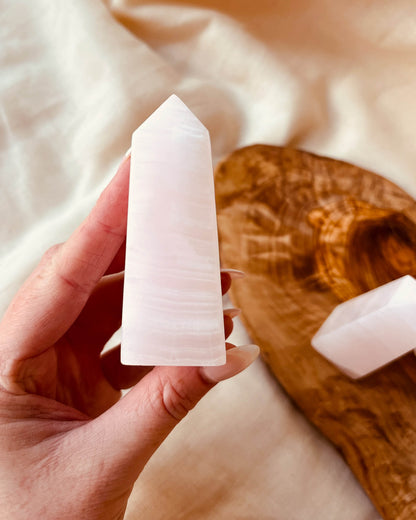 Mangano Calcite Tower Healing Crystal