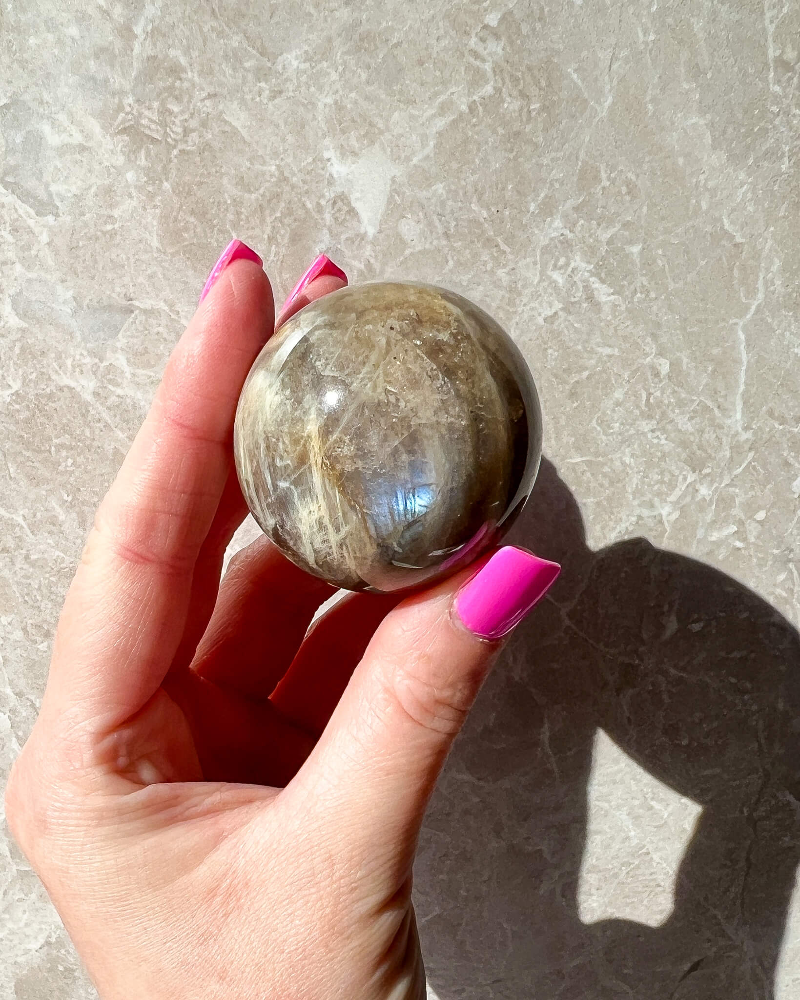 Sunstone Moonstone Sphere - 43