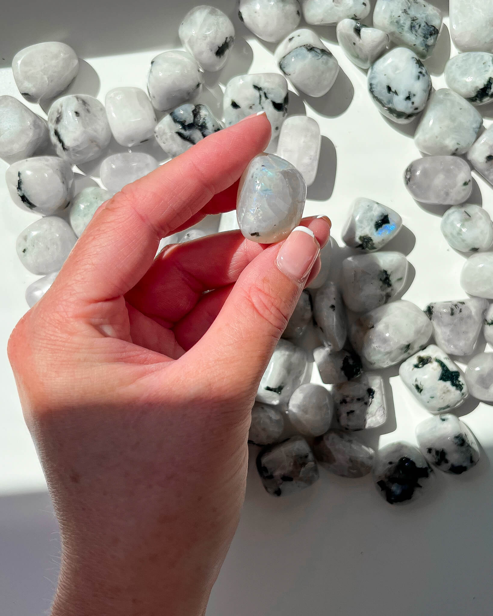 Rainbow Moonstone Tumble Stone Healing Crystal