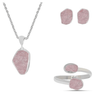 Morganite Jewellery Silver Gift Set 925 Healing Crystal