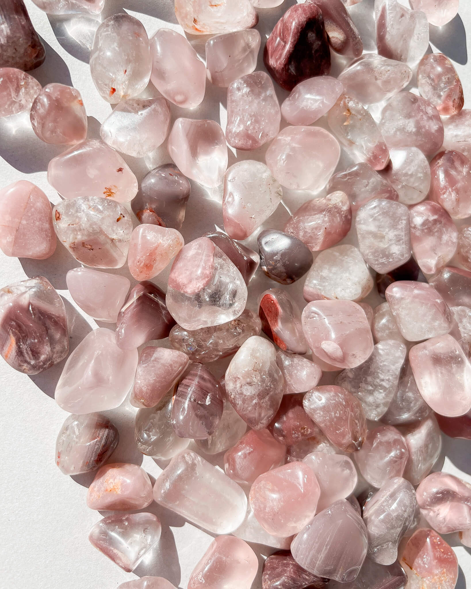 Pink Lithium Quartz Tumble Stone Healing Crystal