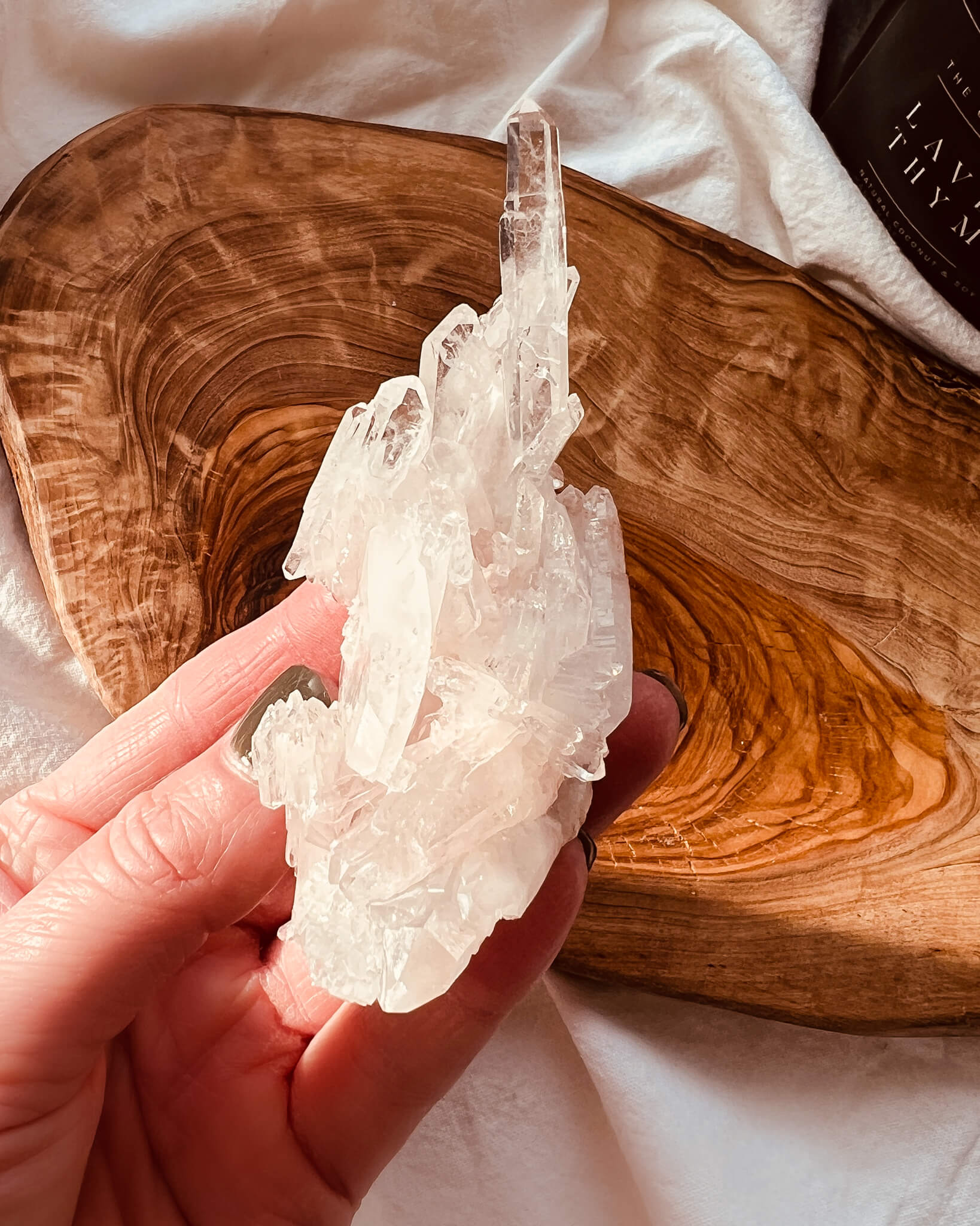 Sacred Pink Lemurian Cluster Healing Crystal