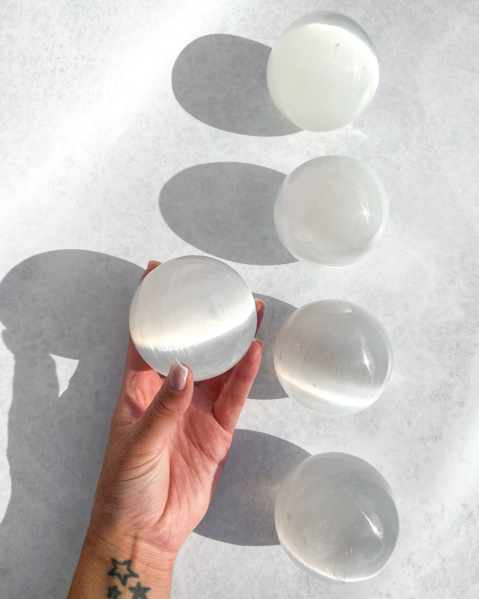 Selenite Spheres Healing Crystal